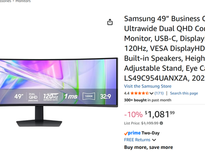 Samsung 49” Business Curved Ultrawide Dual QHD Computer Monitor New In Box