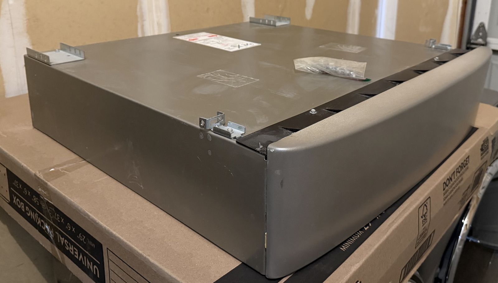 GE Laundry 7 RightHeight Riser Satin Nickel