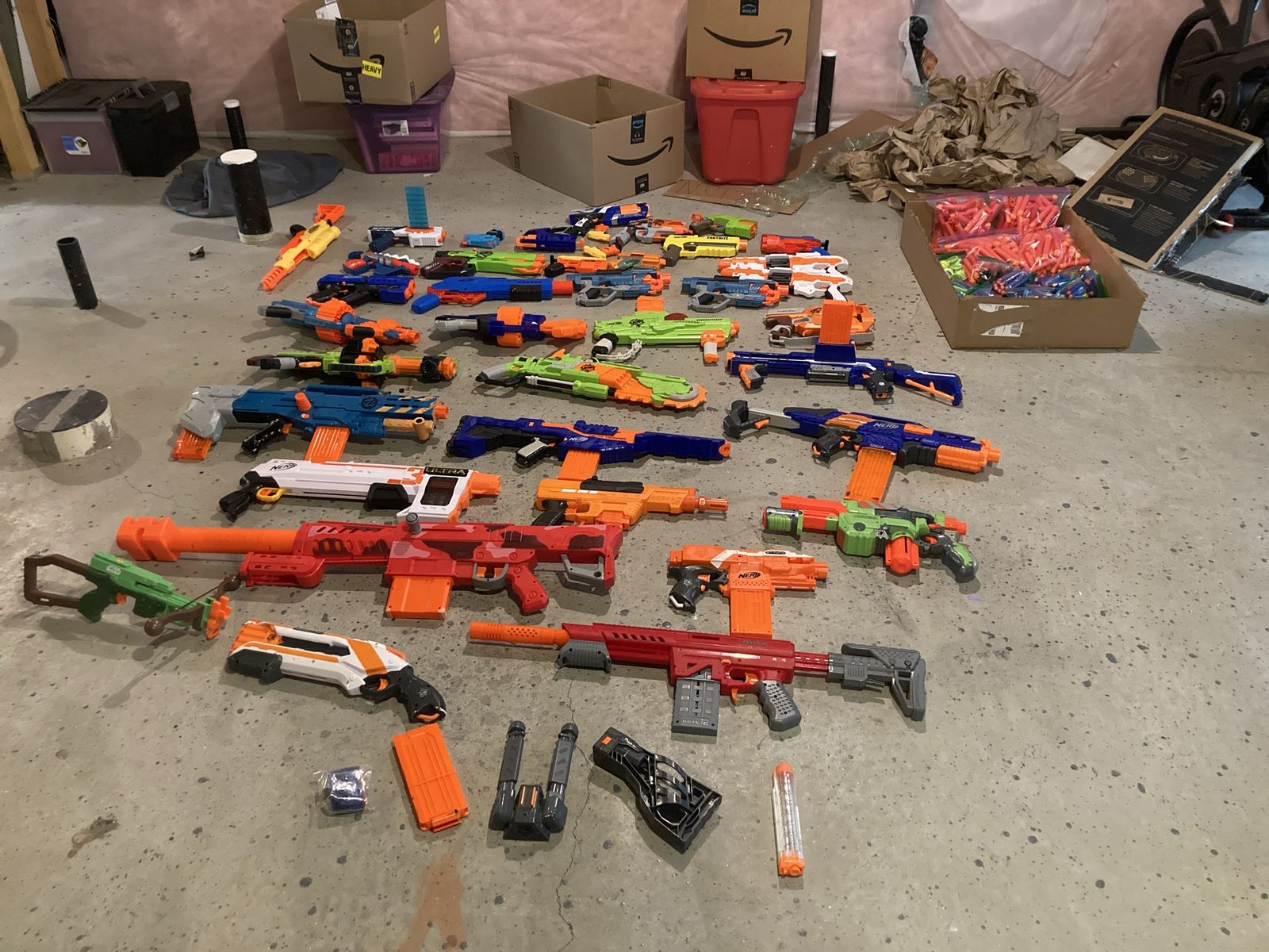 Nerf gun/ammo lot 39 nerf guns