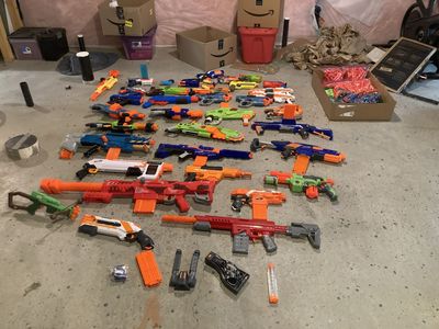 Nerf gun/ammo lot 39 nerf guns