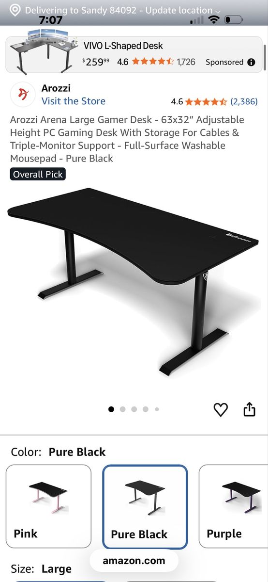 Arozzi Gaming Desk