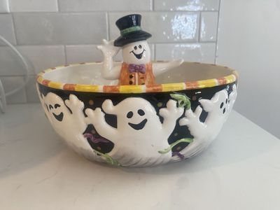 Vintage Ceramic Halloween Bowl