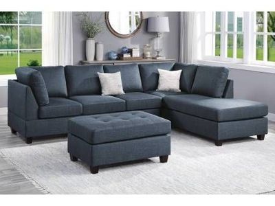 NEW SECTIONAL with OTTOMAN and PILLOWS - NEW IN BOX