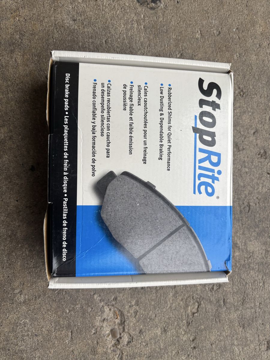 StopRite Disc Brake Pads - Rubberized Shims for Quiet Performance, Low Dusting & Dependable Braking