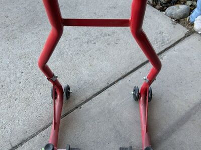 Motorcycle Front Paddock Stand W. Pin & Swing Arm