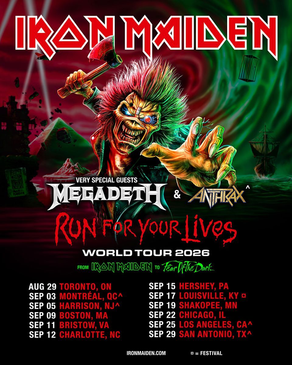 Iron Maiden, Megadeth, Anthrax: Run For Your Lives World Tour 2026 - BMO Stadium LA, Section FLA2