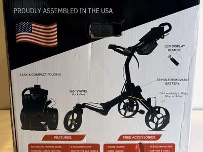 ALPHARD CYBERCART BLACK YELLOW ELECTRIC REMOTE CONTROL GOLF CADDY PUSH CART