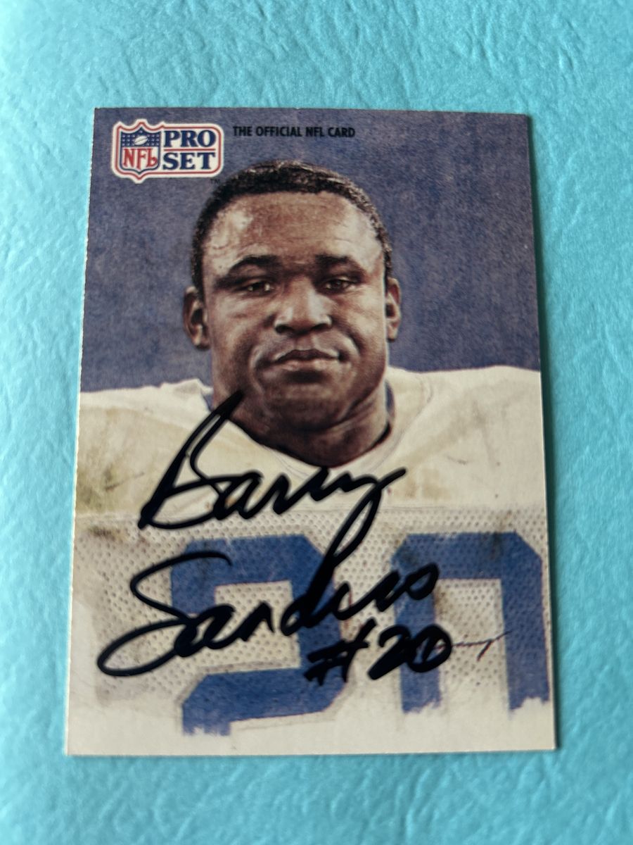 Barry Sanders 1991 Pro Set Autograph Detroit Lions NFL Hand Signed Auto Football Card