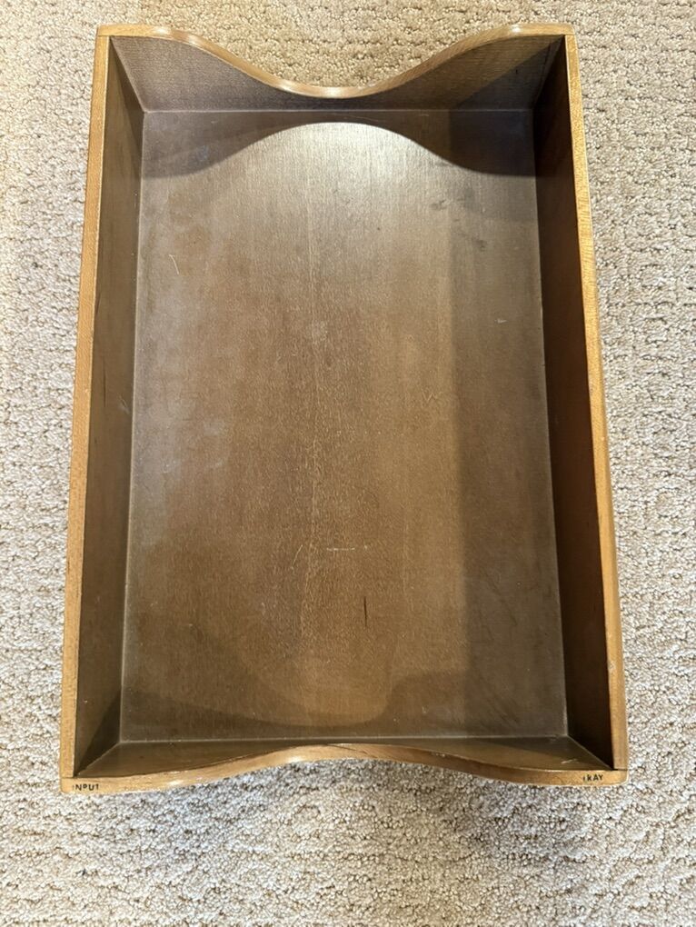 Wooden Desk Paper Holder