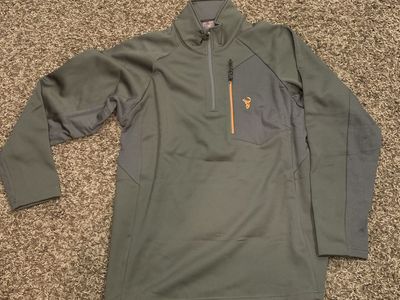 Hunter Element 1/4 Zip Heavy Duty Pullover Jacket Green Chest Pocket Mens Xl