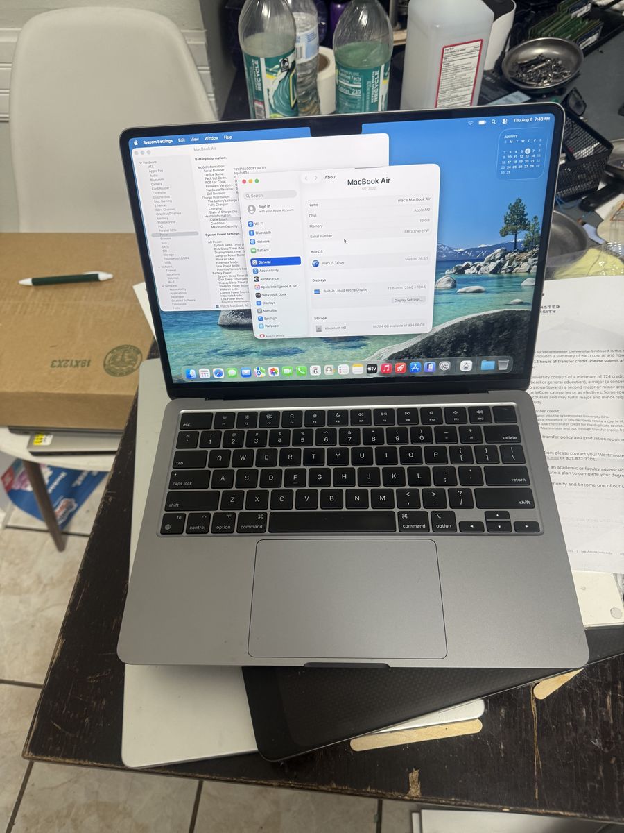 UNBEATABLE DEAL ON SUPER CLEAN LOADED MACBOOK AIR M2 PROCESSOR 16GB 1TB WITH WARRANTY