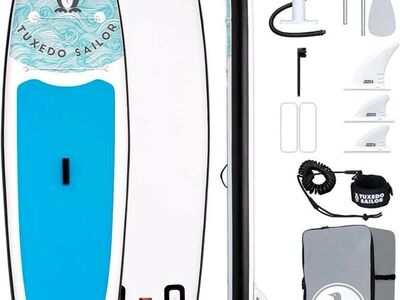 Brand New Bundle Pack Stand Up Paddle Board Inflatable Factory Sealed- Blue