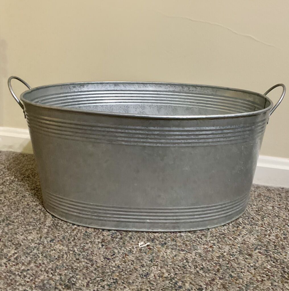 Galvinized Metal Drink Beverage Party Ice TUb