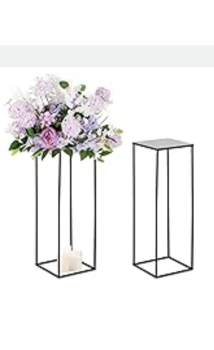 2 Flower Pedestals And Planters Wedding Flowers