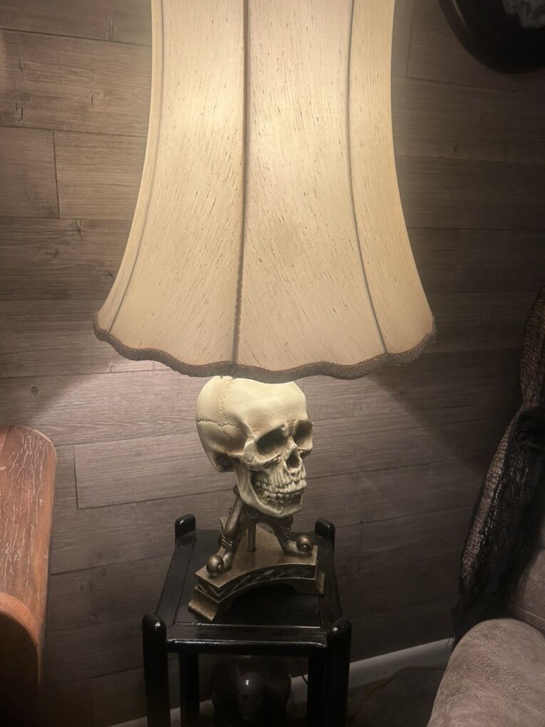 Ooak Skull Lamp Halloween