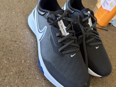 Nike React Infinity Tour Next% Golf Shoes - Men's Size 11 - Black/White/Blue - Excellent Condition