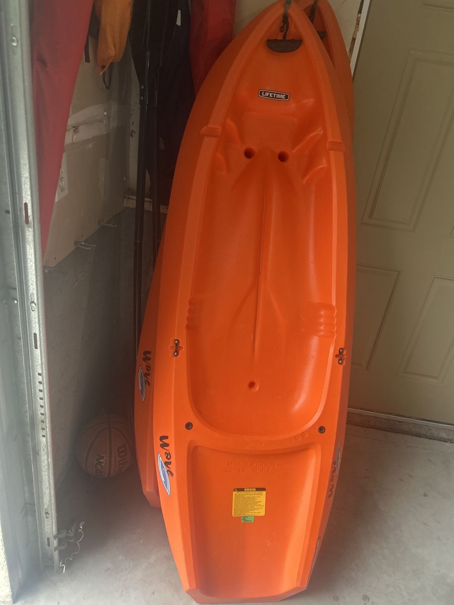 Lifetime Wave Orange 6ft Sit-on-Top Kids Kayak - Max 1 Person 130 lbs