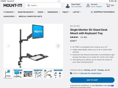 Mount-It Monitor Stand W/ Keyboard Holder