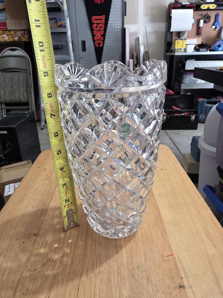 Genuine Irish Galway Lead Crystal vase