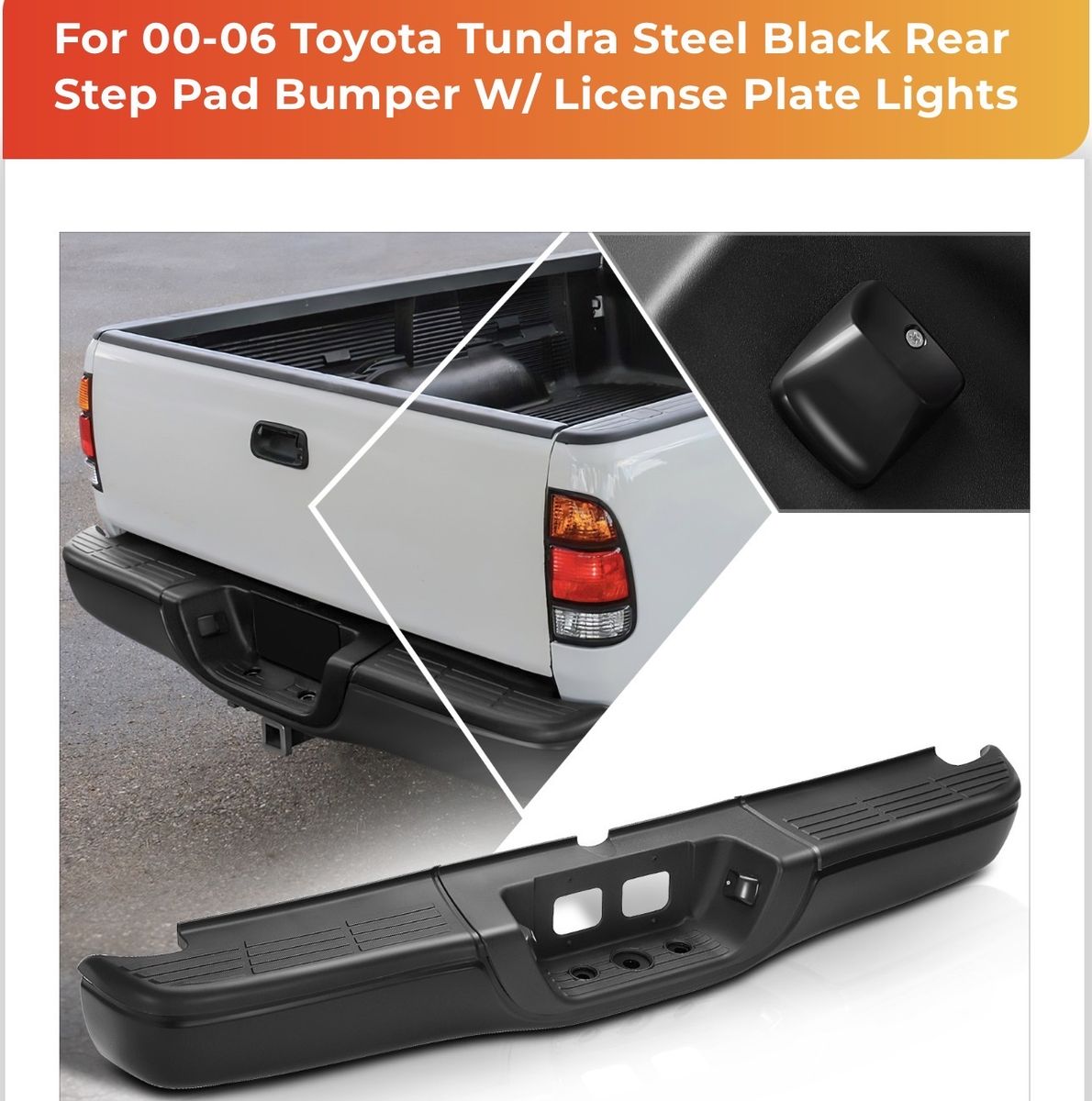 BRAND NEW* Rear Bumper For 2000-2006 Toyota Tundra