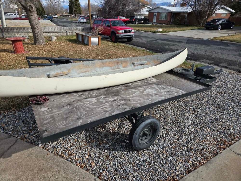 15 Foot fiberglass canoe