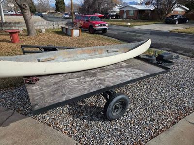 15 Foot fiberglass canoe