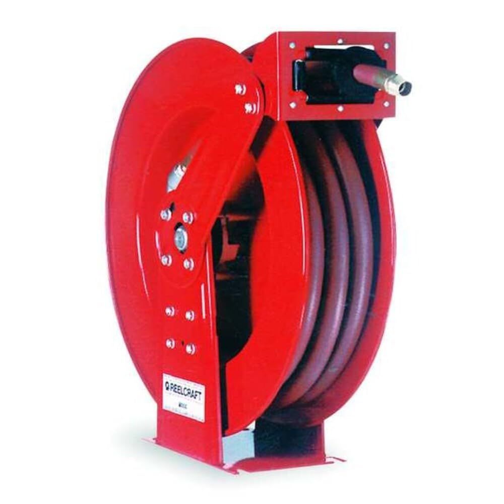 REELCRAFT 83050 OLP1, SPRING RETRACTABLE, DUAL PEDESTAL HOSE REEL, ¾” D, 50’ L, 250 PSI-NEW IN BOX!!!
