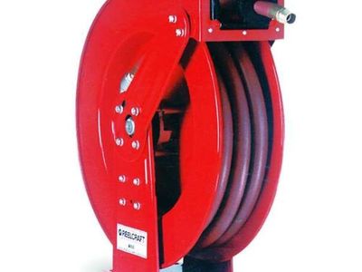 REELCRAFT 83050 OLP1, SPRING RETRACTABLE, DUAL PEDESTAL HOSE REEL, ¾” D, 50’ L, 250 PSI-NEW IN BOX!!!