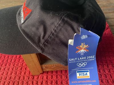 Marker Official Outfitter Salt Lake 2002 Olympics Baseball Cap Hat Black