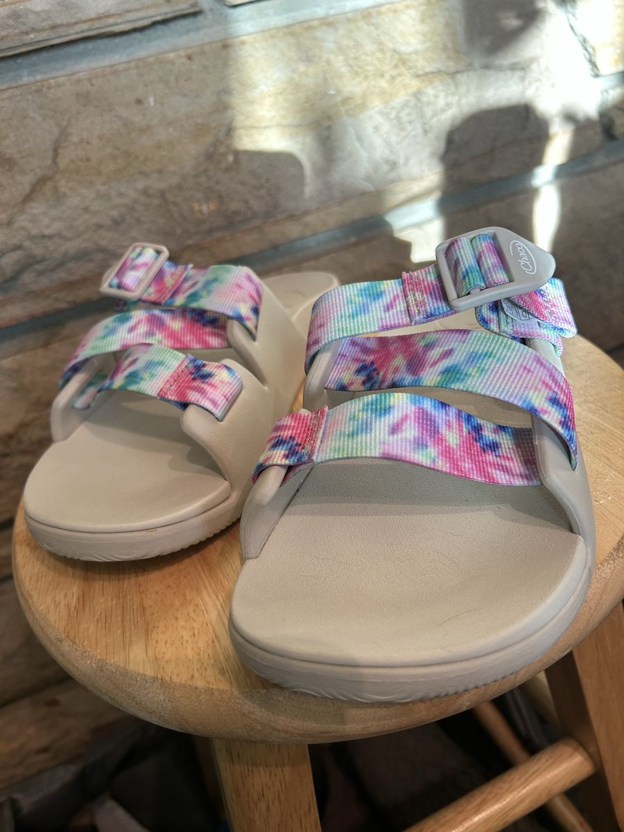 New!!  Women’s Chaco Chillos Slides / Lad. 9. Neutral/Tie-dye