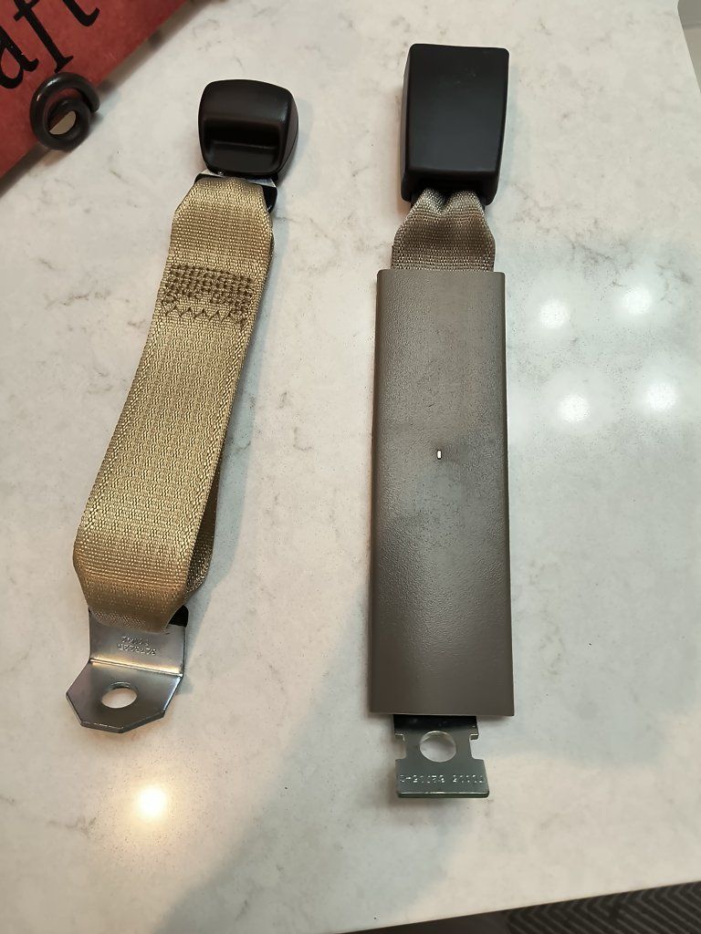 Car Seat Belt Buckle Receptacles - Tan/Gray for Ford F series trucks around 2010