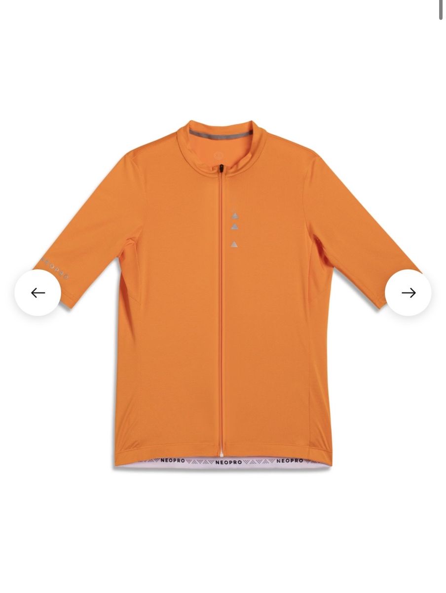 NEOPRO Orange Cycling Jersey Short Sleeve Full Zip, size M