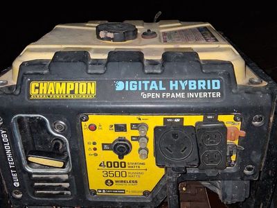 Champion 4000/3500W Digital Hybrid Open Frame Inverter Generator w/ Wireless Remote Start