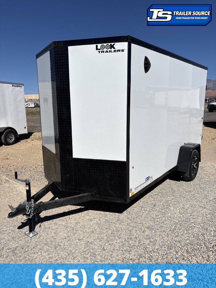 6x12 Look ST DLX Enclosed Cargo Trailer - 6'6" Interior - 3.5K GVWR - .080 PolyCor, Alloy Wheels, Black Out Package
