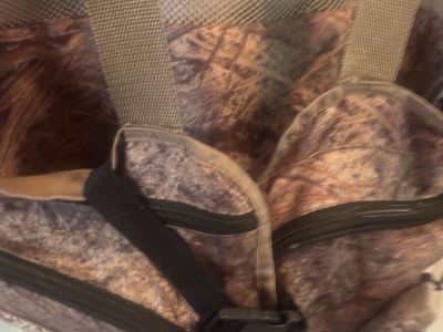 (2) Turkey FoxPro Camo Hunting Vest with Pockets and Zipper Storage.