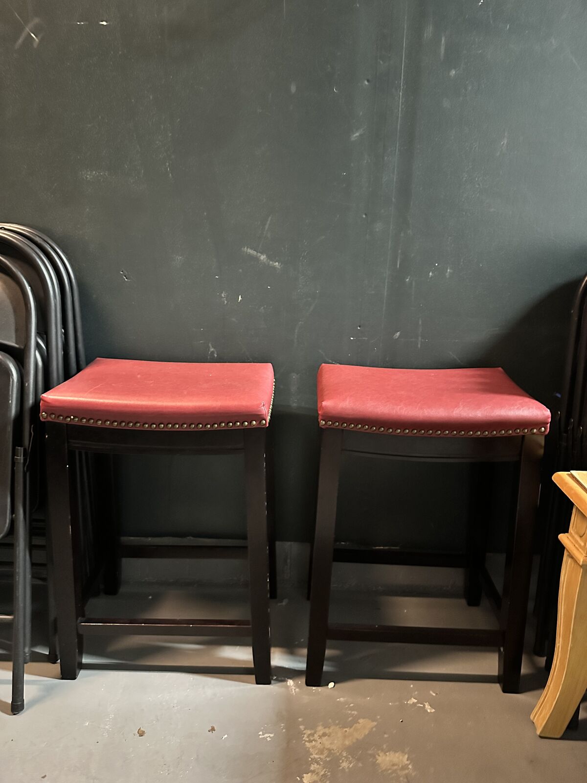 Red Bar Stools (2)