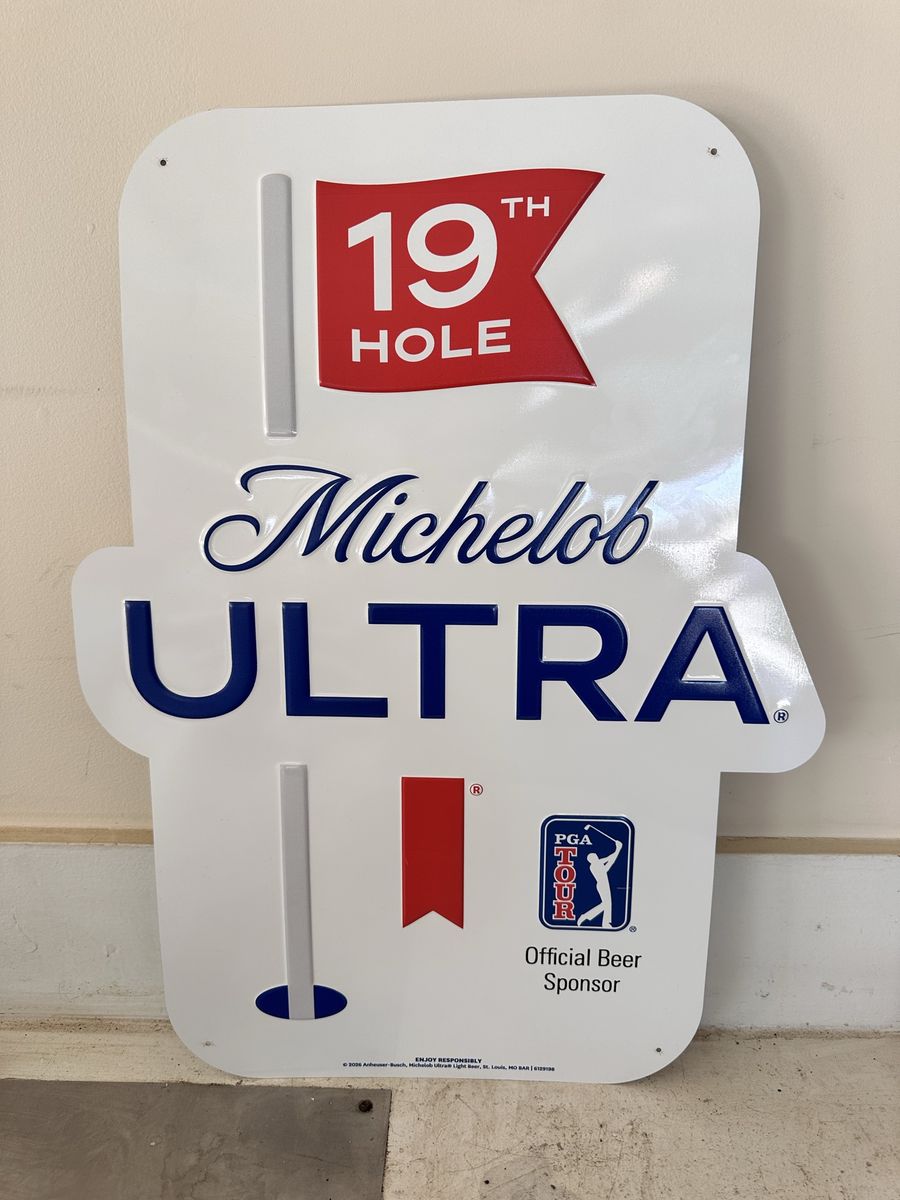 New Michelob Ultra 19th Hole PGA Metal Sign
