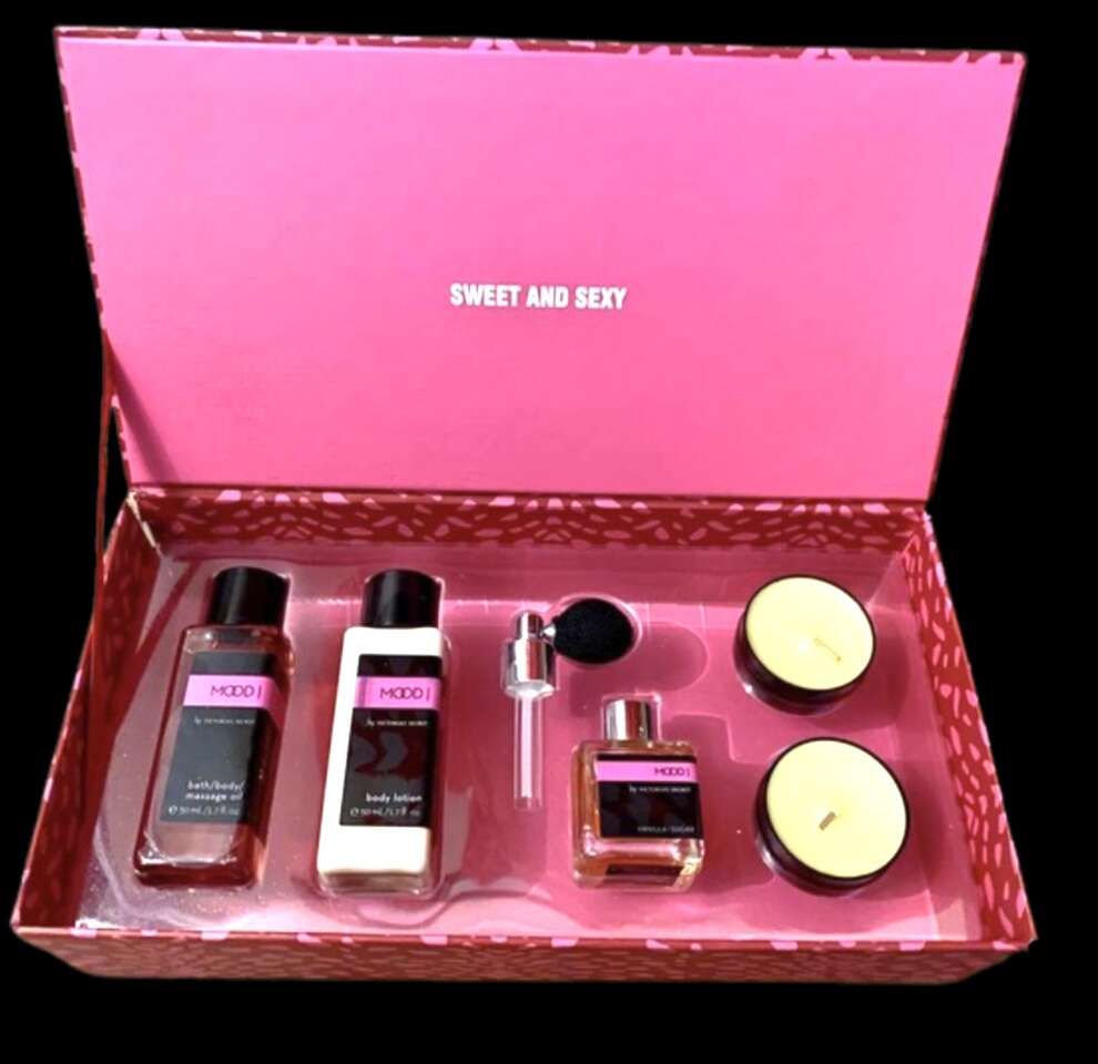 NEW! RARE-Victorias Secret MOOD I SWEET CRAVING- eau de parfum spray-massage oil-lotion-candles -C PICS