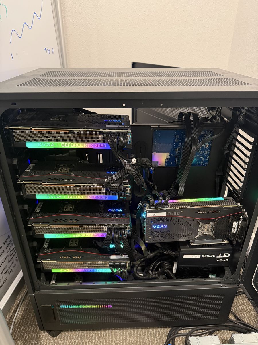 AI Workstation PC - AMD EPYC 9654 CPU & 6x NVIDIA GeForce RTX 3090 GPUs 512GB DDR5 RAM