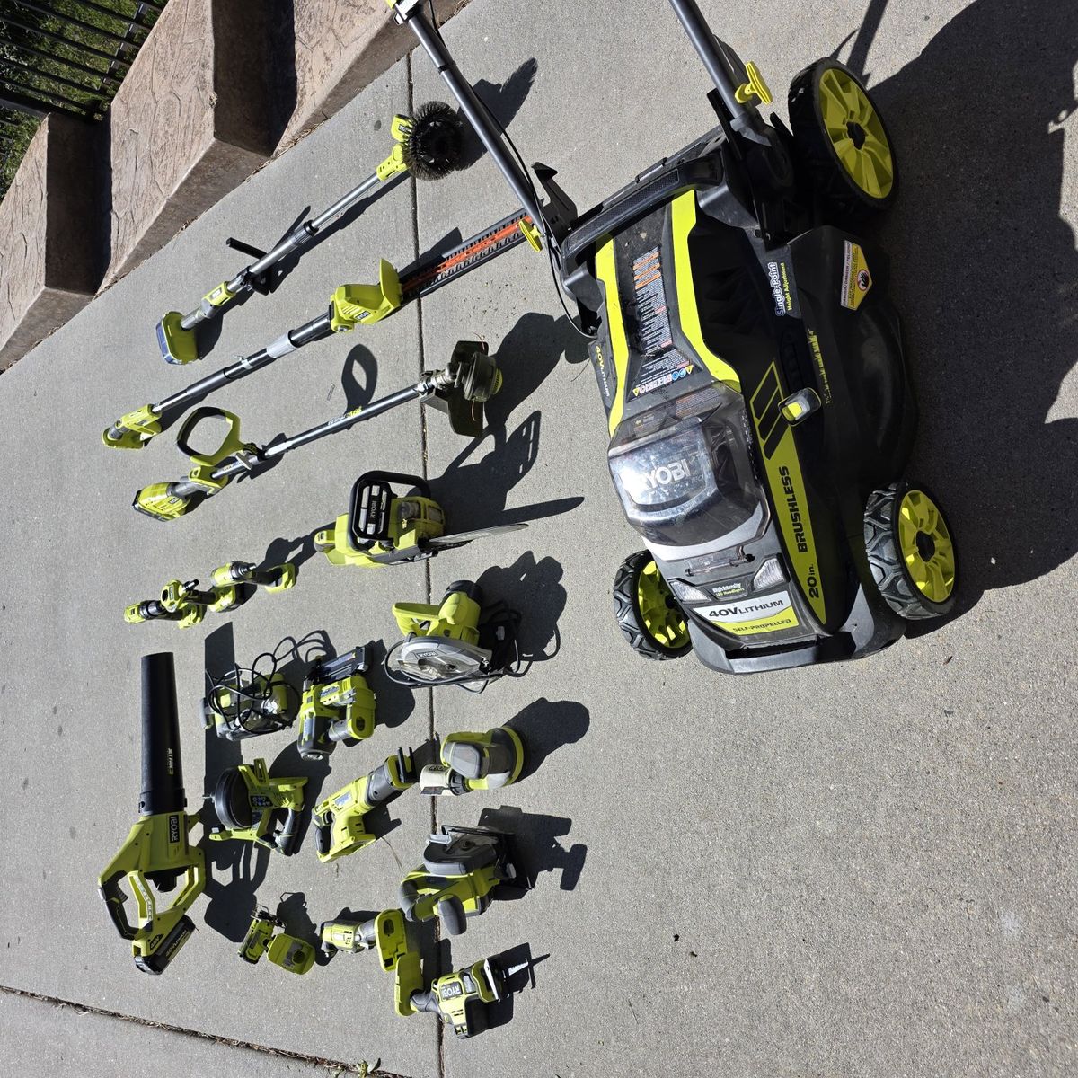 Set of Ryobi tools