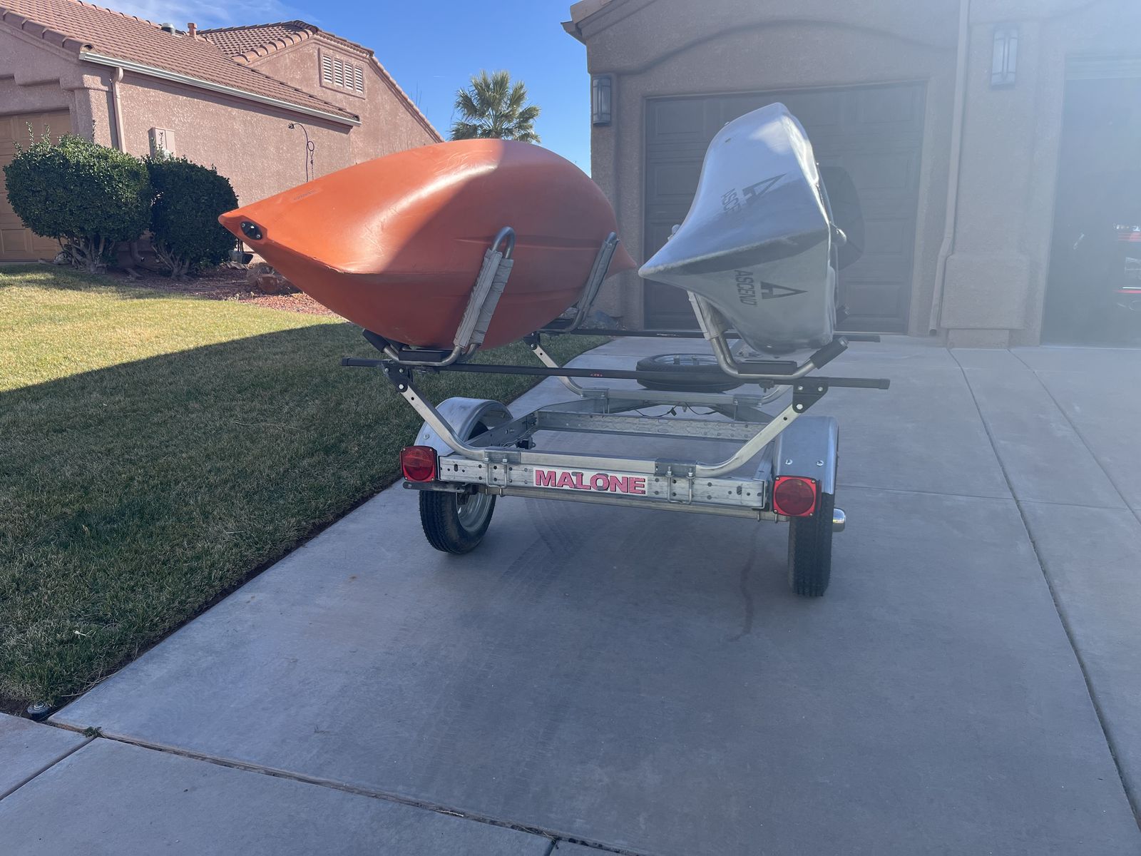 Kayak Trailer and Kayaks