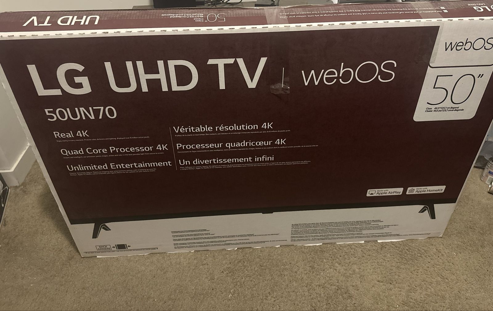 Lg tv 50” smart like new