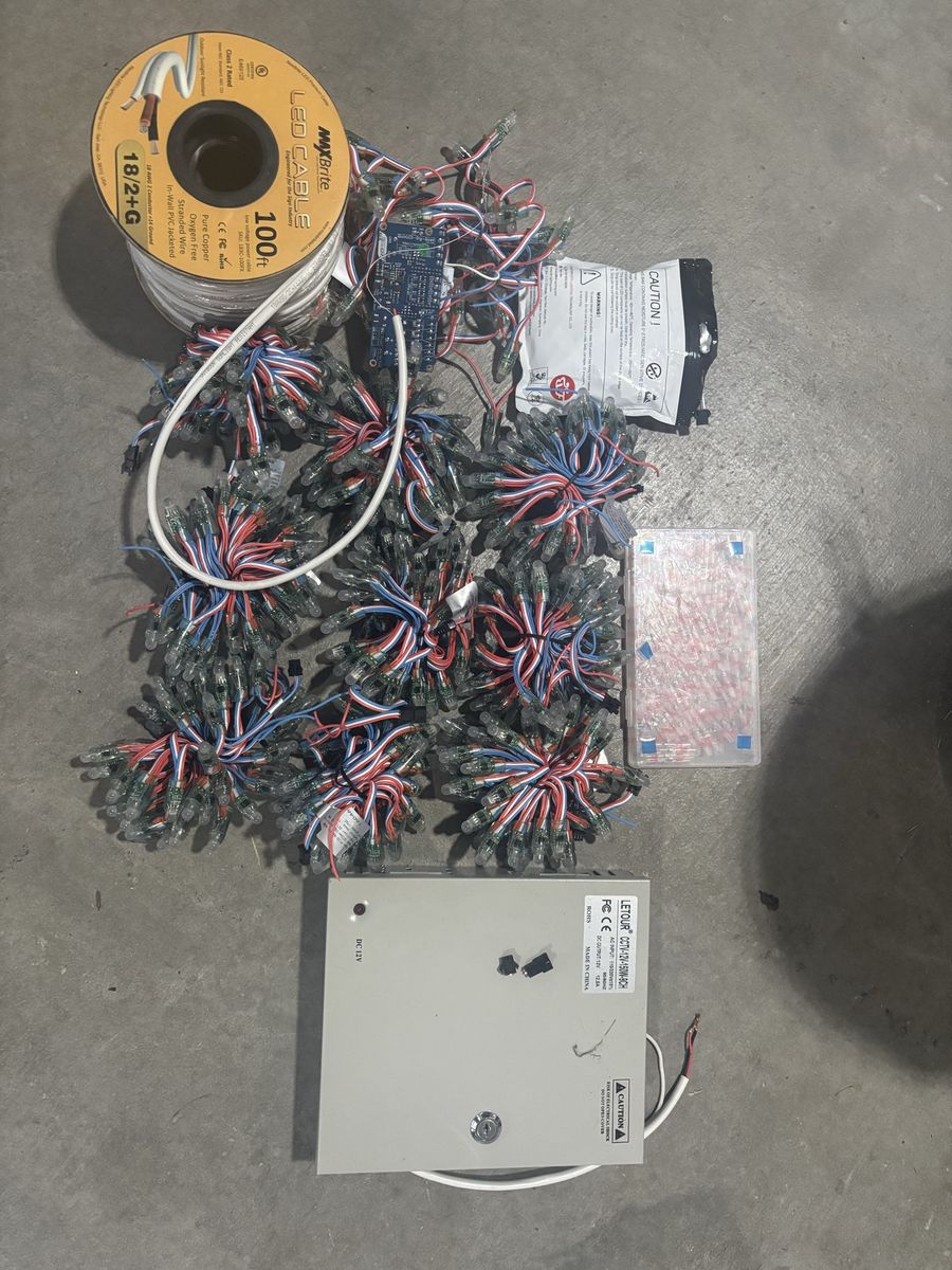 LED Pixel Lights Bundle with Power Supply and Cable