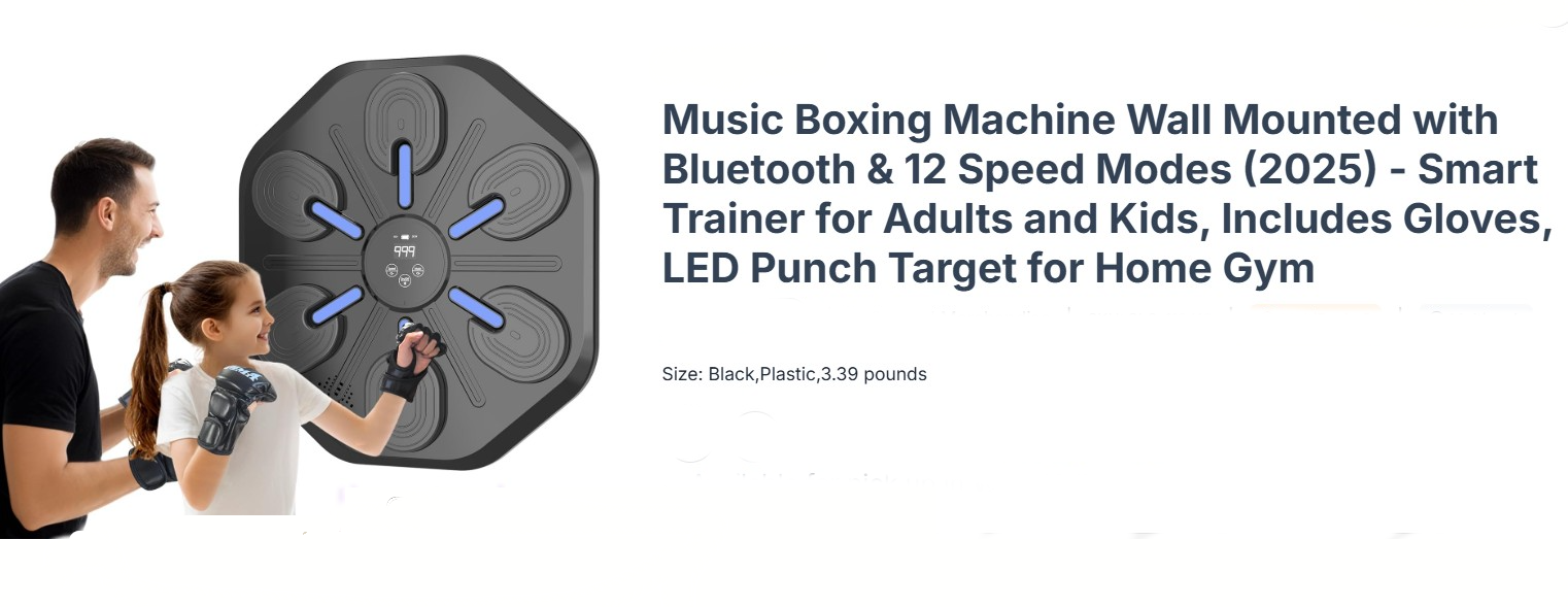 Music boxing machine wall mount with Bluetooth and boxing gloves