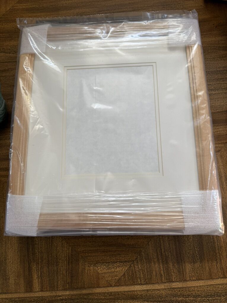 17 x 15 Natural Wood Frame W/ Matte & Glass