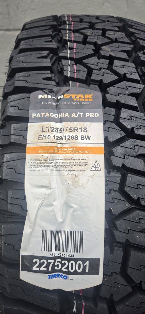 LT285/75R18 MILESTAR PATAGONIA A/T PRO 3PEAK 