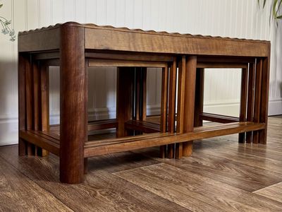 Mid-Century AsianNesting Tables, 7-Piece Set