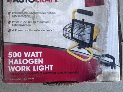 Autocraft 500 Watt Halogen Work Light
