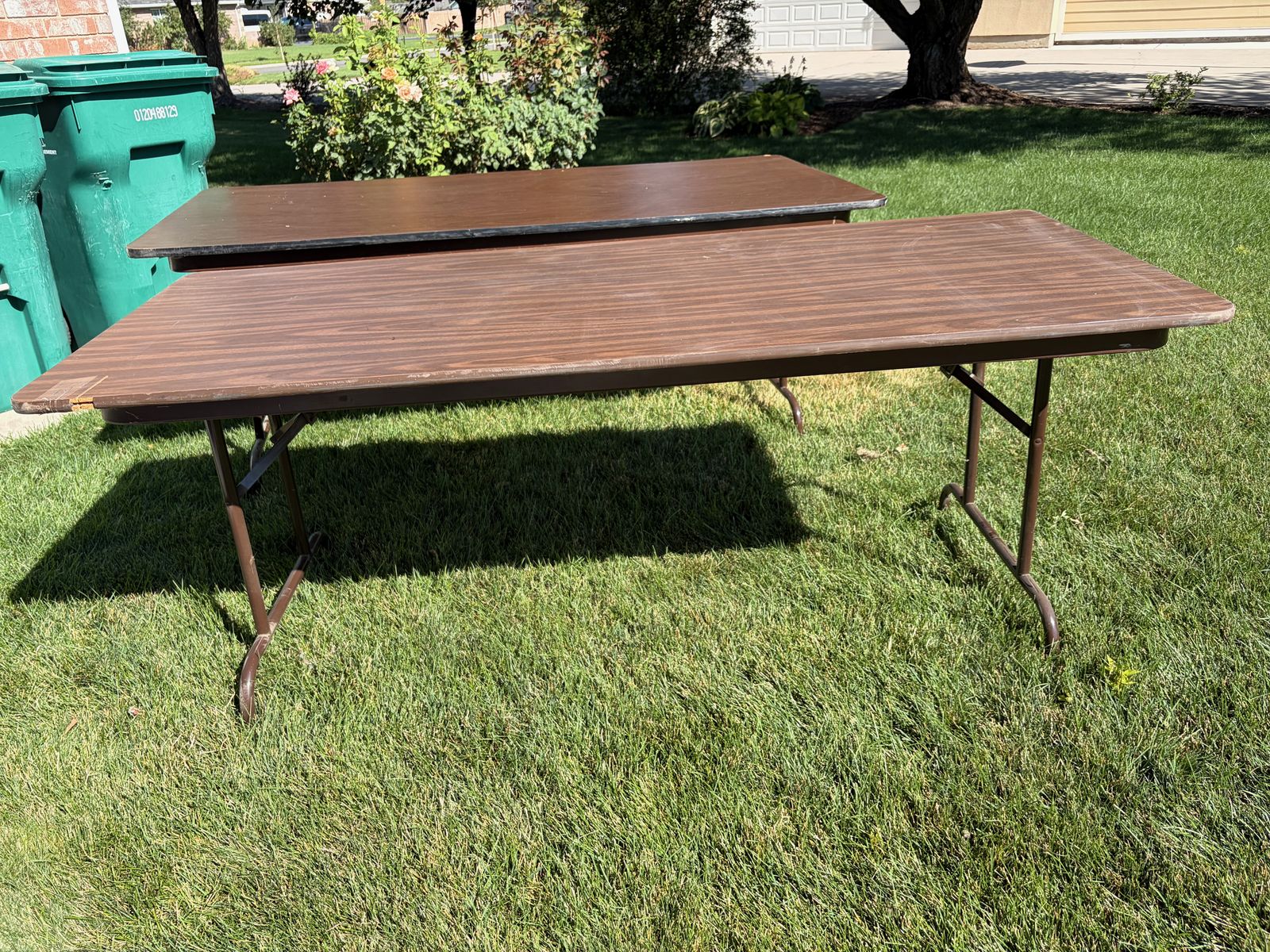 STURDY WOOD AND METAL TABLES