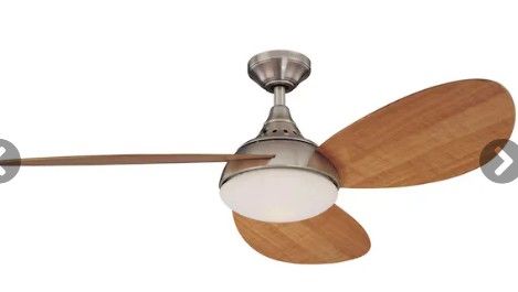Two Harbor Breeze 'Avian' 52" 3-Blade Brushed Nickel Ceiling Fan L05BN